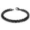 Black Titanium 7MM Wheat Link Bracelet