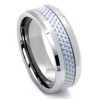 INGVAR Tungsten Carbide Carbon Fiber Ring