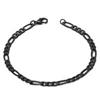 Black Titanium 4MM Figaro Link Bracelet