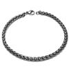 Gunmetal Grey Titanium 4MM Wheat Link Bracelet