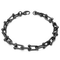 Black Titanium 9MM U-Link Bracelet