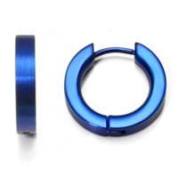 Royal Blue Anodized Titanium Huggie Earrings