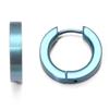 Light Blue Anodized Titanium Huggie Earrings