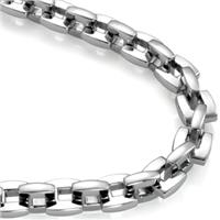 Stainless Steel Men's Large Box Link Necklace Chain