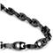 Black Tungsten Carbide 10MM Manhattan Link Necklace Chain
