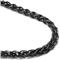 Black Titanium 7MM Wheat Link Necklace Chain