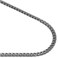 Gunmetal Grey Titanium 4MM Curb Necklace Chain