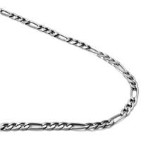 Titanium 4MM Figaro Necklace Chain