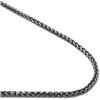 Gunmetal Grey Titanium 4MM Wheat Link Necklace Chain