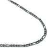 Gunmetal Grey Titanium 4MM Figaro Necklace Chain