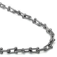 Gunmetal Grey Titanium 9MM U-Link Necklace Chain