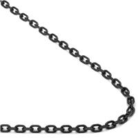 Black Titanium 4MM Diamond Cut Rolo Link Necklace Chain