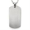 Titanium Engravable Dog Tag Pendant w/ Bead Chain