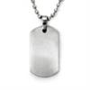 Titanium Engravable Dog Tag Pendant w/ 3mm Bead Chain