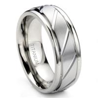 Mua 3 Three Keys Jewelry 8 mm Titanium Men's Wedding Band