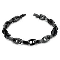 Black Tungsten Carbide 8MM Manhattan Link Bracelet