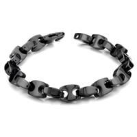 Black Tungsten Carbide 10MM Marina Link Bracelet