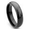 Black Tungsten Carbide 6mm Dome Comfort-Fit Wedding Band Ring