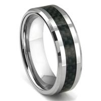 BOMANI Tungsten Carbide Carbon Fiber Ring