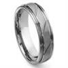 MACULATUS Tungsten Carbide Diamond Cut Groove Wedding Band Ring