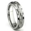 Ninja Star Tungsten Carbide Spinning Wedding Band Ring