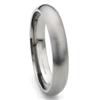 Titanium 4mm Satin Finish Dome Wedding Band Ring