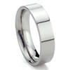 Titanium 6mm High Polish Flat Wedding Band Ring
