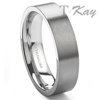 Titanium 6mm Wedding Band Ring