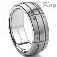 SPARTAN Titanium 9mm Men's Band Ring