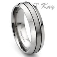 Titanium 7mm Wedding Band Ring