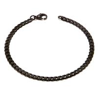 Black Titanium 4MM Curb Link Bracelet