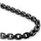 Black Tungsten Carbide 7MM Oval Link Necklace Chain