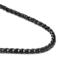 Black Titanium 4MM Wheat Link Necklace Chain