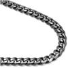 Gunmetal Grey Titanium 7MM Curb Necklace Chain