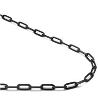 Black Titanium 5MM Paper Clip Link Necklace Chain