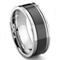 2nd Generation Tungsten Carbide Two Tone Wedding Band Ring w/ Grooves
