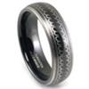 Black Tungsten Carbide 6mm Laser Engraved Wedding Band Ring