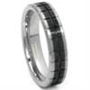 Tungsten Carbide Two Tone 5mm Groove Wedding Band Ring