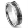 2nd Generation Tungsten Carbide Two Tone Concave Wedding Band Ring