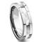 Tungsten Carbide Mother of Pearl Inlay Wedding Band Ring