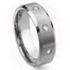 Tungsten Carbide Diamond Wedding Band Ring 8mm