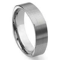 Tungsten Carbide Square Wedding Band Ring