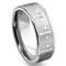 Tungsten Carbide Men's Wedding Band Ring with Cross Design
