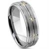 Tungsten Carbide Matrix Gold Diamond Wedding Band Ring