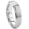 Cobalt XF Chrome 6MM Raised Center Wedding Band Ring