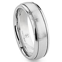 Cobalt XF Chrome 7MM Newport Dome Wedding Band Ring
