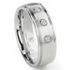 Cobalt XF Chrome 8MM Diamond Dome Wedding Band Ring