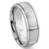 Cobalt XF Chrome 8MM Newport Wedding Band Ring w/ Grooves