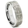 Cobalt XF Chrome Laser Engraved Wedding Band Ring w/ Cross Designs