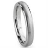 Cobalt XF Chrome 4MM Satin Finish Beveled Wedding Band Ring